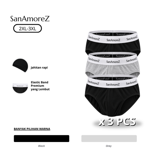 RUST Boxer Brief BIG Sizes 3 Pcs
