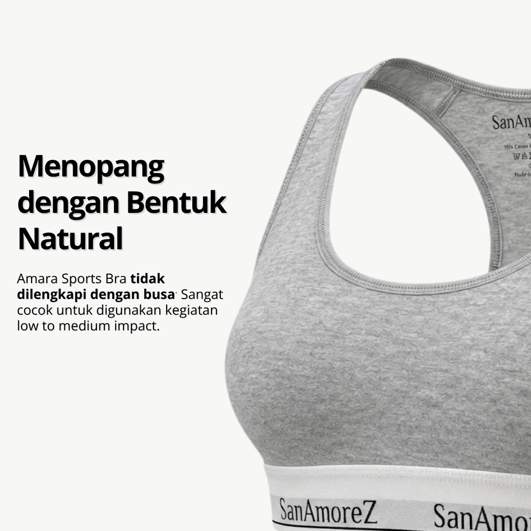 Jenny Bra Olahraga Busa Tipis Katun