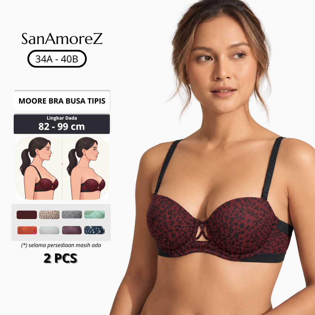 Moore Bra Kawat Busa Tipis 2 Pcs
