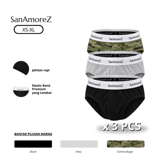 RUST Boxer Brief  Regular Sizes 3 Pcs