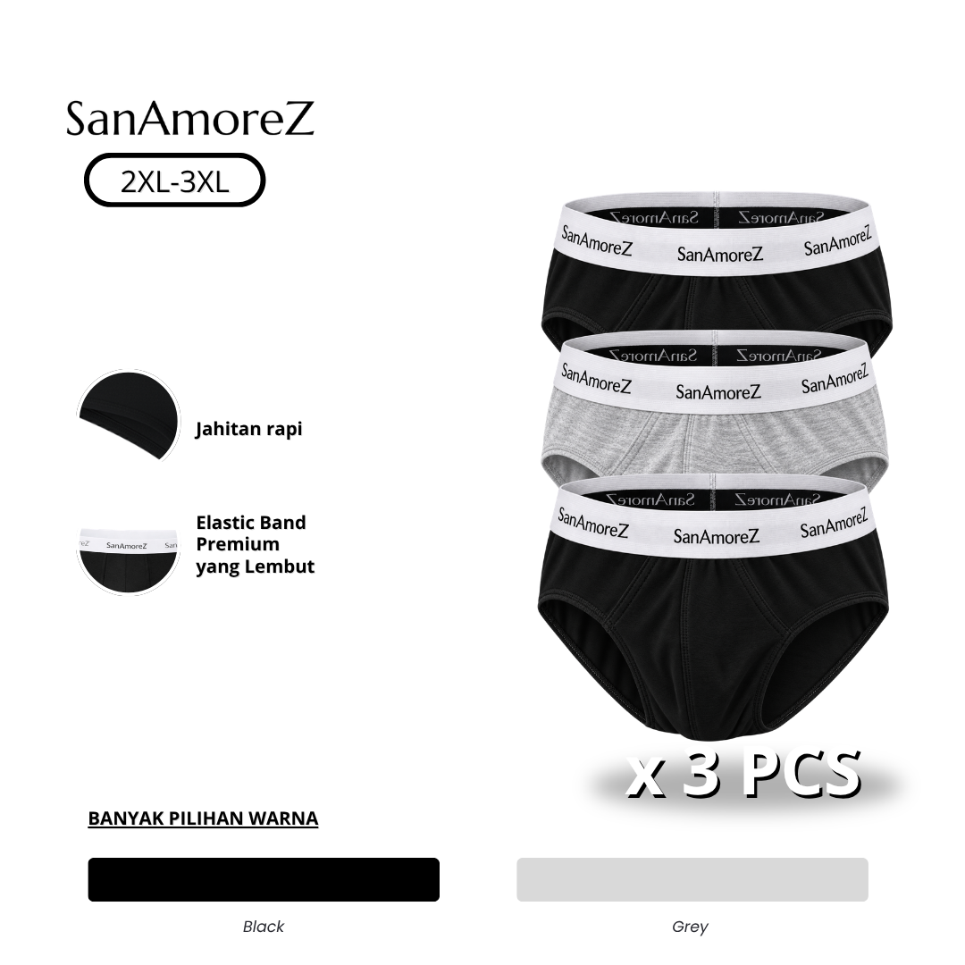 RUST Boxer Brief BIG Sizes 3 Pcs