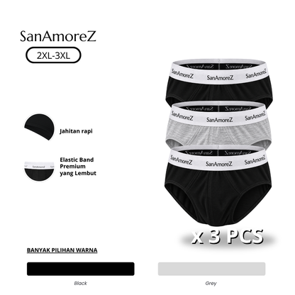 RUST Boxer Brief BIG Sizes 3 Pcs