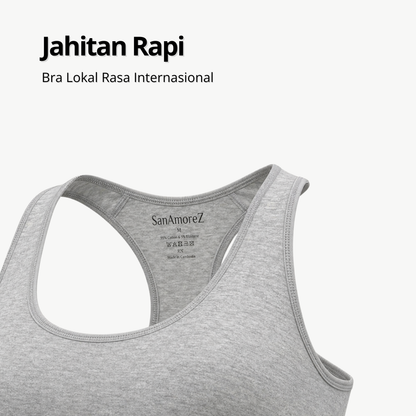 Jenny Bra Olahraga Busa Tipis Katun
