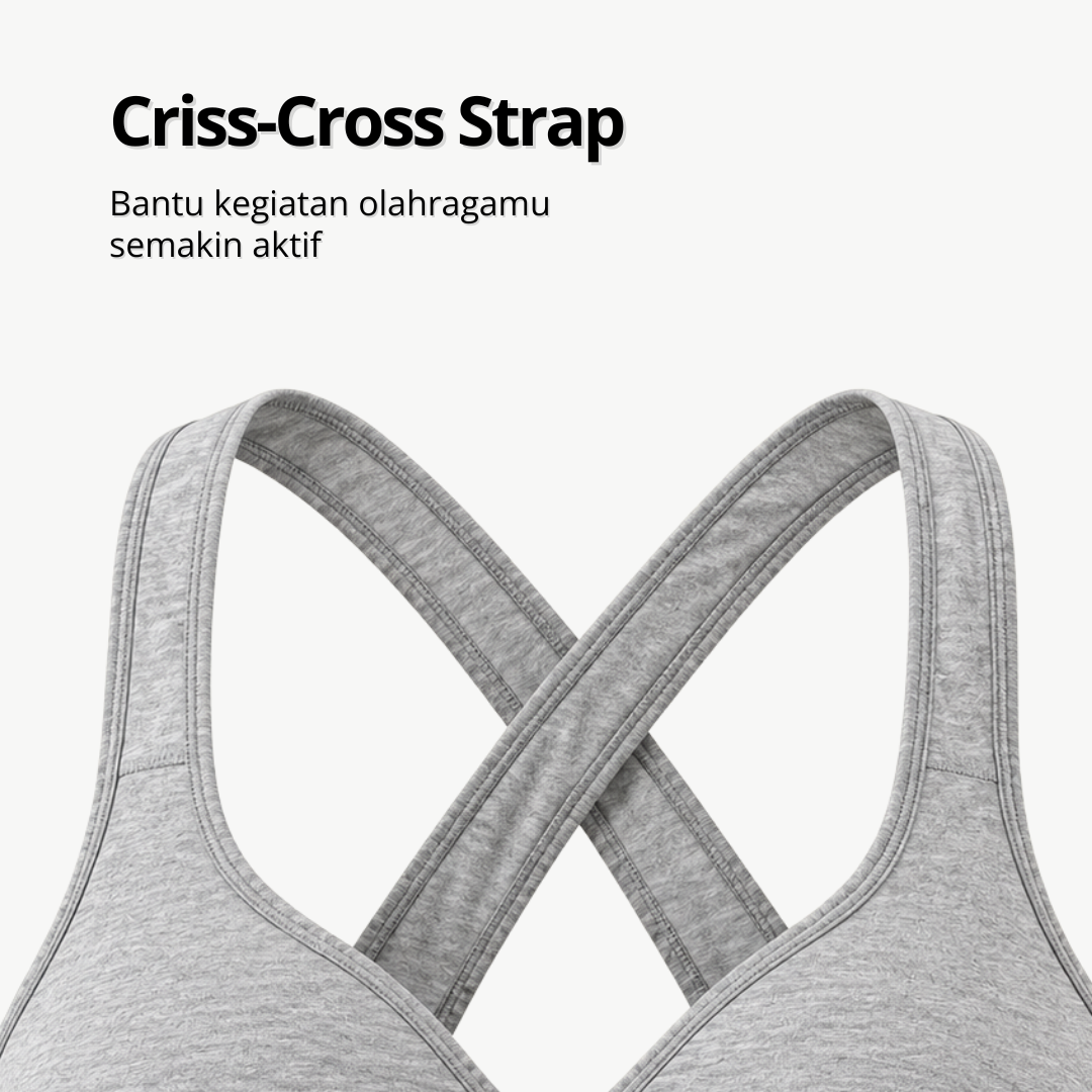 Acacia Bra Olahraga Busa Tipis Katun