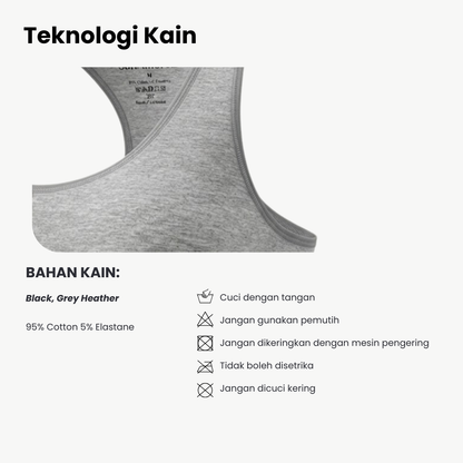 Jenny Bra Olahraga Busa Tipis Katun