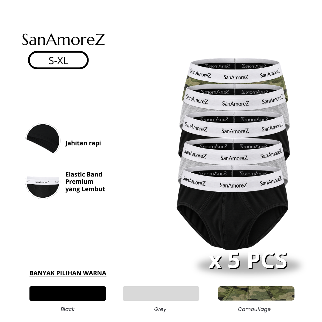 RUST Boxer Brief  Regular Sizes 5 Pcs