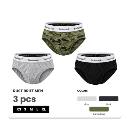RUST Boxer Brief  Regular Sizes 3 Pcs